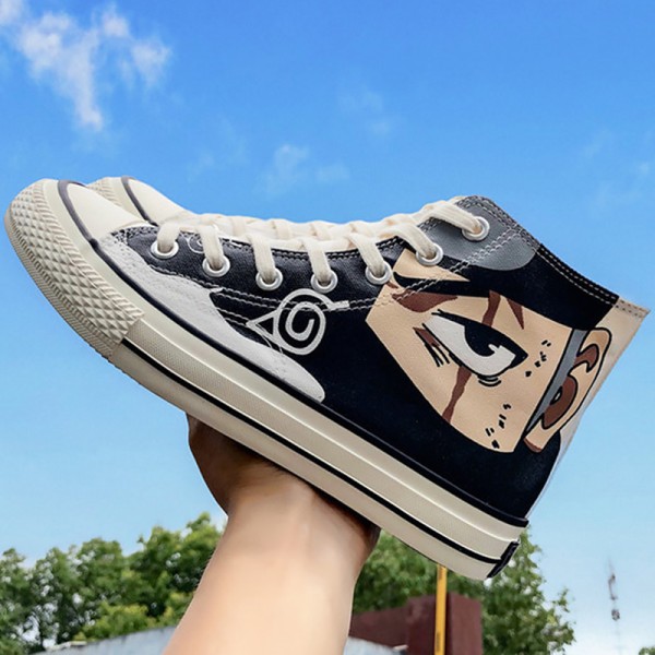 Women Anime Sneakers Lace Up Comfortable High Top ...