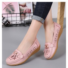 Women Flats Summer Women Genuine Leather...